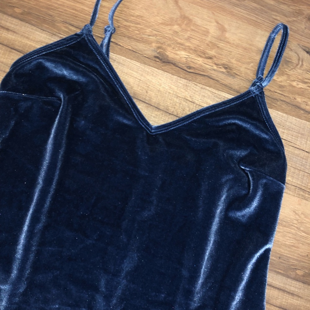 Blue velvet dress XS - Picture 3 of 5
